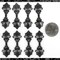 Black Plated Brass Vintage Shell Pinch Connector - Set of Four - BB-O02